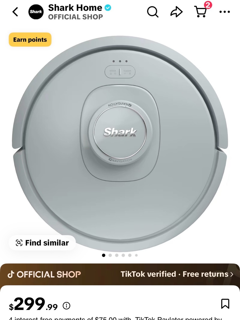 Shark RV2303 X3 Robot Vacuum - Picture 2 of 2